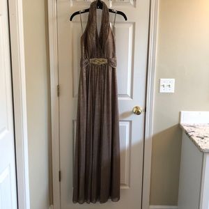 Floor Length Gold Gown